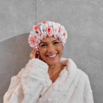 Shower Cap | Meadow Blush | Linen Shower Cap | Meadow Blush | Linen
